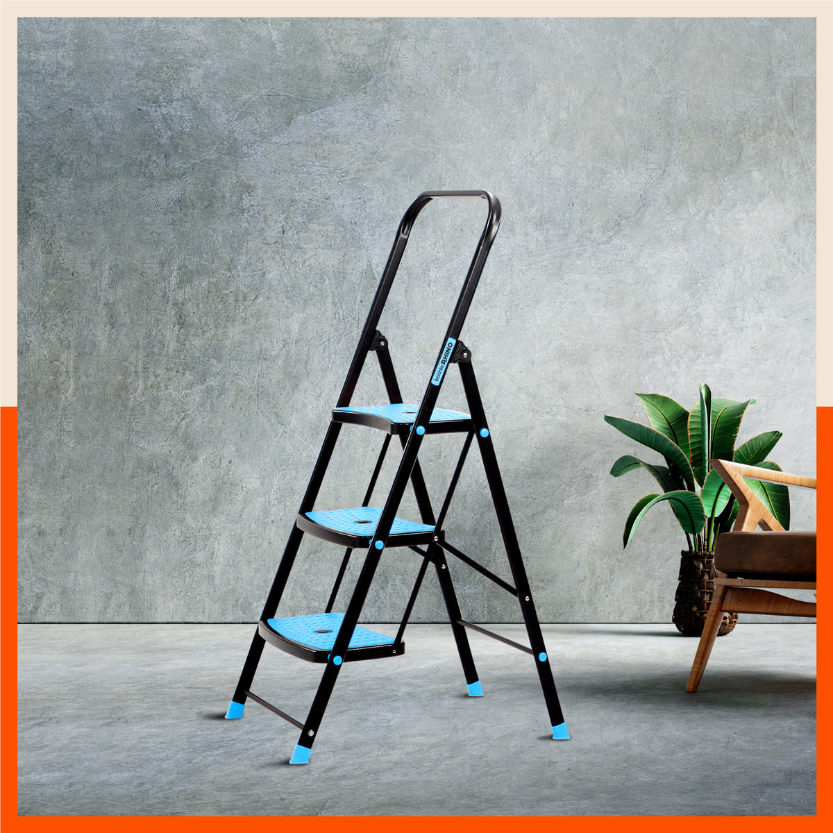 bathla-boost-rhino-3-step-foldable-steel-ladder-for-home-black-bl